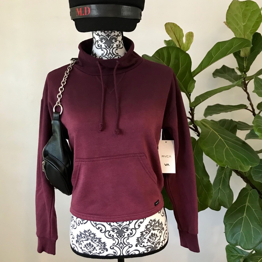 🔥🔥RVCA - CROP MOCK NECK SWEATSHIRT🔥🔥 - Picture 2 of 8